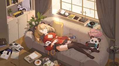 黑丝性感动漫少女午觉