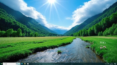 自然护眼峡谷河流主题