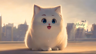 4k可爱开心猫咪