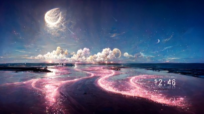 浪漫粉色金海线