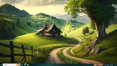 阳光森林小路小屋