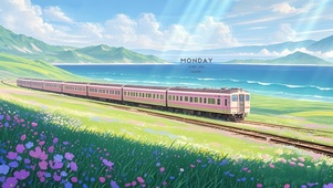 夏日海边列车