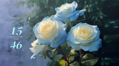 清新护眼蓝色玫瑰