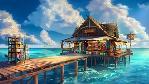 海洋夏日小屋