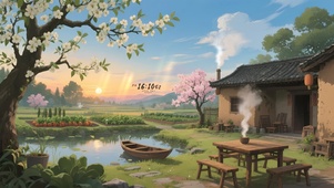 唯美乡村梨花小屋