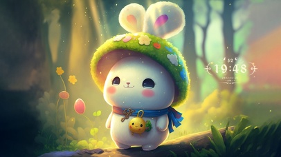 可爱蘑菇小兔兔