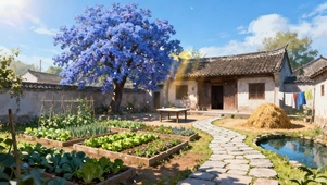 槐花树小院