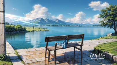 4K唯美治愈湖边风景