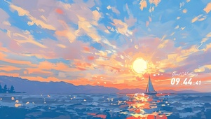 海上夕阳（非主题）