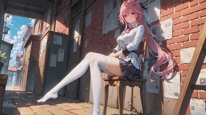 二次元可爱白丝女孩