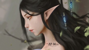 唯美古风落泪少女