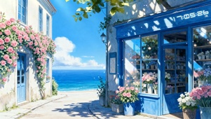 海边花店阳光