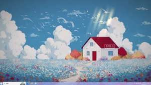 童话小屋AI插画-桌面主题