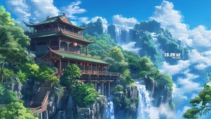 山间静谧古亭 护眼