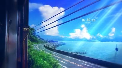 唯美治愈夏日海边公路