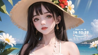 4k可爱夏日女孩