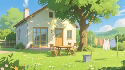 温馨午后阳光小院