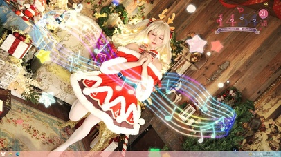 原神芭芭拉圣诞节cos