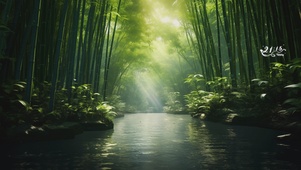 竹林小溪