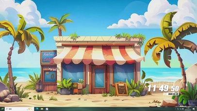 夏天沙滩桌面主题