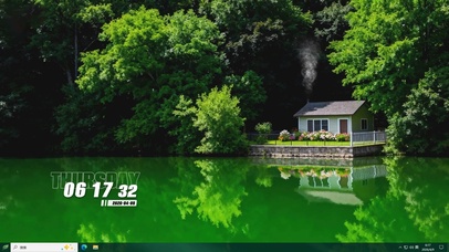 护眼树木房屋绿景桌面主题