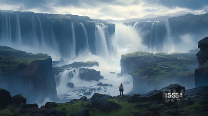 宏伟壮观瀑布群