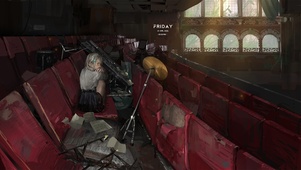 4k_废土生存礼堂少女