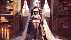 4k图书馆白毛黑丝萝莉美少女