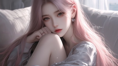 4K清纯气质粉发女孩