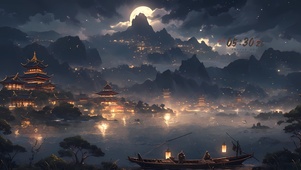 夜江独钓