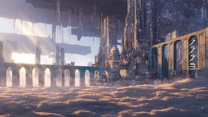 4k 炫酷空中科技城