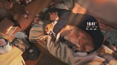 唯美治愈午后房间女孩