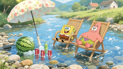 海绵宝宝和派大星的悠闲时光