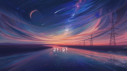 唯美星空流星坠落