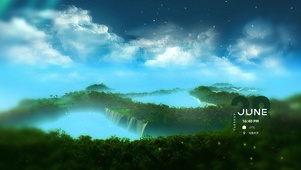 空岛 天镜 绿色 护眼 天上