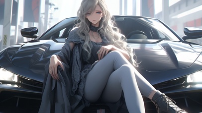 豪车美女