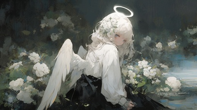 天使在凡间 油画风