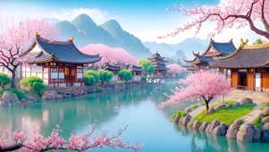 4k桃花小镇