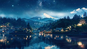 雪山的夜晚