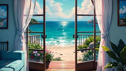 房间门外的大海