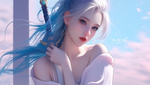 舞剑少女