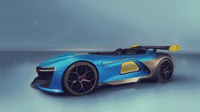 蓝色敞篷概念车