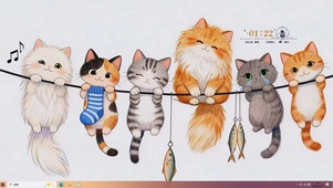  萌趣小猫的夏天