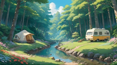 森林中的露营地