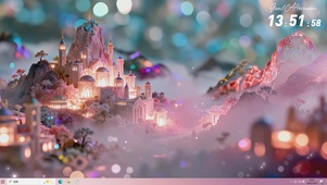 白昼之间的粉晶城堡