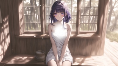 雪墨壁纸丨雷电将军丨白袍加身丨