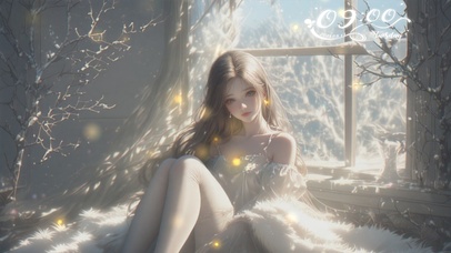 她的脸庞如雕塑般完美