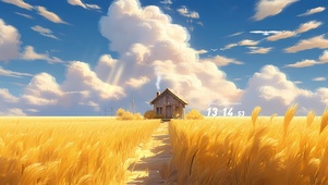 唯美麦田小屋	