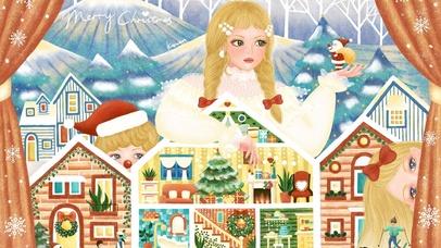 圣诞节的娃娃屋