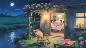 夏夜乡下人家